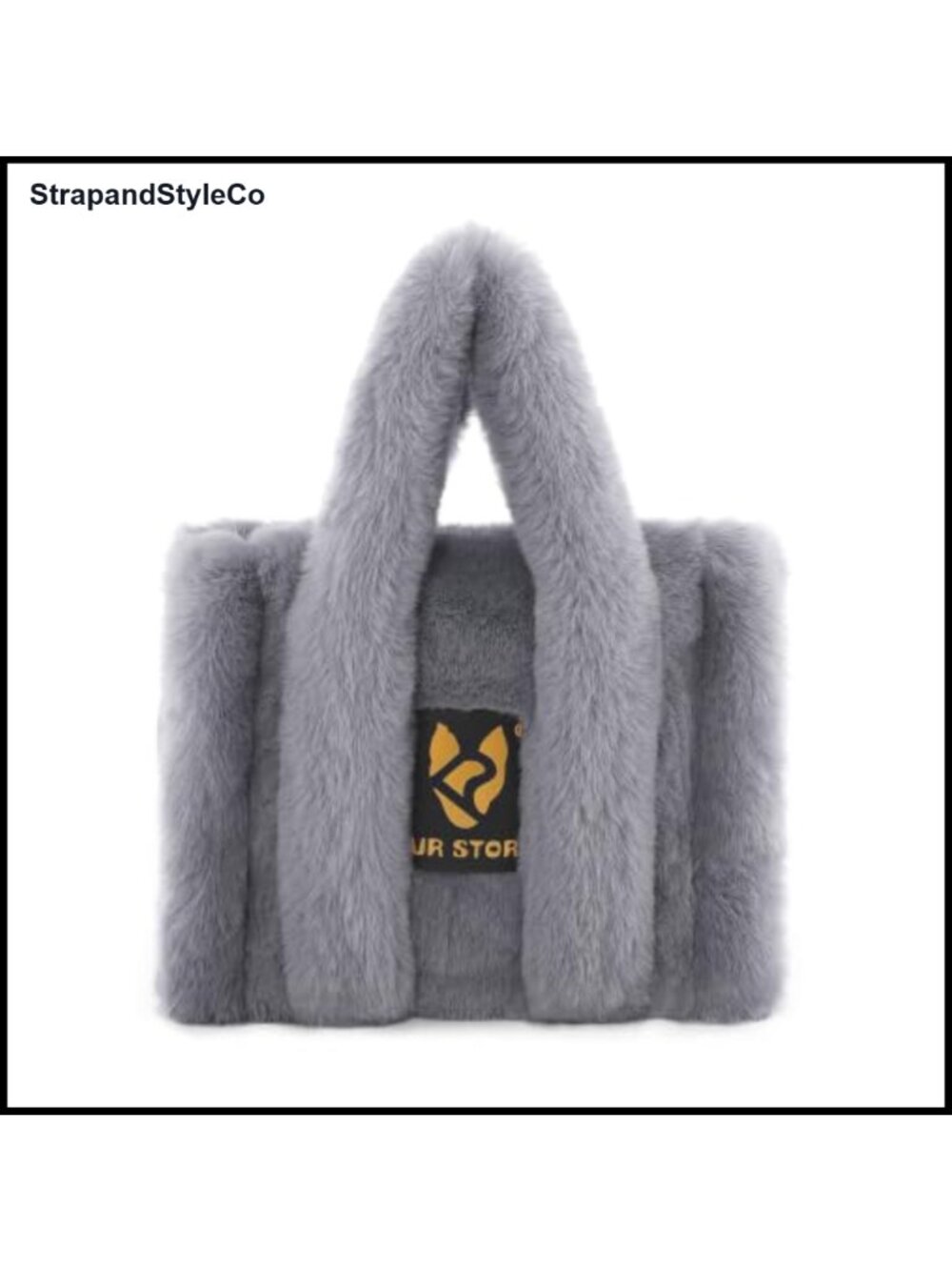 Faux Fur Tote Bag Plush Handbag Fuzzy Shoulder Bag Large Capacity